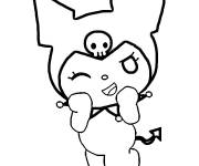 Coloriage Kuromi debout