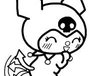 Coloriage Kuromi d&eacute;mon mignonne