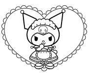 Coloriage Kuromi en belle robe