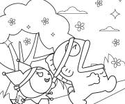 Coloriage Kuromi et Hangyodon