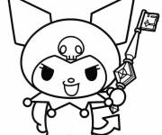 Coloriage Kuromi et le cl&eacute; m&eacute;lodie