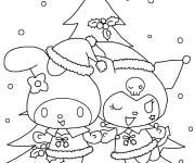 Coloriage Kuromi et M&eacute;lodie de No&euml;l