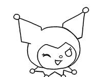 Coloriage Kuromi facile pour enfants