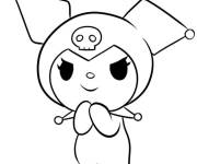 Coloriage Kuromi h&eacute;ro&iuml;ne de Sanrio