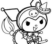Coloriage Kuromi joyeuse