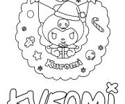 Coloriage Kuromi kawaii de Sanrio de No&euml;l