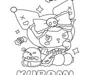 Coloriage Kuromi lapin m&eacute;chante de Sanrio