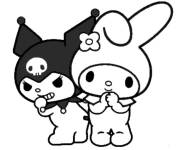 Coloriage et dessins gratuit Kuromi mal&eacute;fique à imprimer