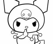 Coloriage Kuromi m&eacute;chants mais mignonne