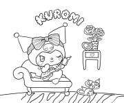 Coloriage Kuromi  mignonne