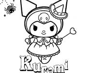 Coloriage Kuromi pour Halloween