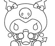 Coloriage Kuromi pour les touts petits