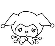 Coloriage Kuromi qui pleure