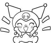 Coloriage Kuromi se sent joyeuse