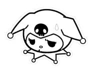 Coloriage Kuromi se sent triste