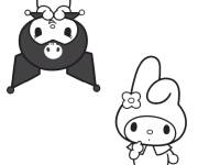 Coloriage Kuromi suspendu