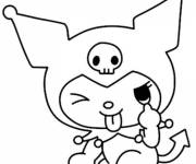 Coloriage Kuromi taquinant