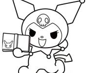 Coloriage Kuromi tenant son cahier