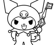Coloriage Kuromi tenant une cl&eacute;s
