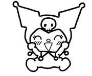 Coloriage Kuromiouvre ses mains de joie