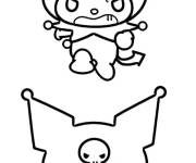 Coloriage Mod&egrave;le du lapin Kuromi
