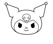 Coloriage T&ecirc;te de Kuromi 