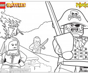 Coloriage Légo Bataille des Pirates