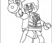 Coloriage Légo Joker et son Arme