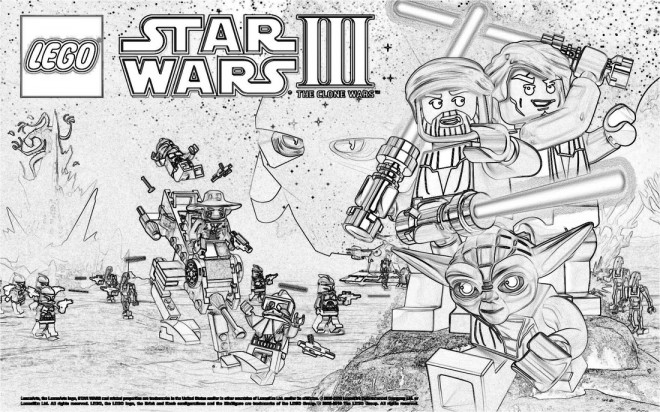 Coloriage Légo Star War Affiche Dessin Gratuit à Imprimer