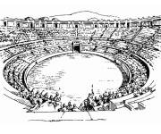 Coloriage amphith&eacute;&acirc;tre de Rome antique