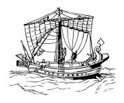 Coloriage Bateau romain
