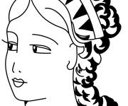 Coloriage Belle Coiffe d'une dame romaine
