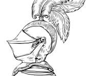 Coloriage casque d'armure romaine