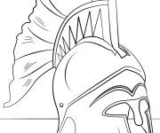 Coloriage Casque d'un guerrier romain