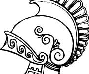 Coloriage et dessins gratuit Casque romain en ligne à imprimer
