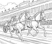 Coloriage Chariot de course en Rome