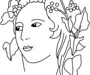 Coloriage Coiffe d'une dame romaine d&eacute;cor&eacute;e avec une couronne