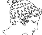 Coloriage Coiffure romaine avec Embroideries
