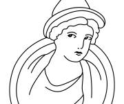 Coloriage Coiffure romaine maternelle