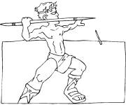 Coloriage et dessins gratuit Comp&eacute;tition de sport &agrave; Rome à imprimer