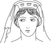 Coloriage Couronne-coiffure en or romaine