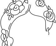 Coloriage Couronnes de roses sur femme romaine