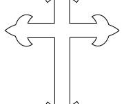 Coloriage croix latine