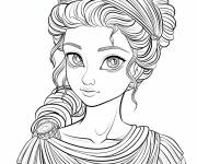 Coloriage D&eacute;esse romaine en beaut&eacute;