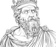 Coloriage Dieu romain fascinant