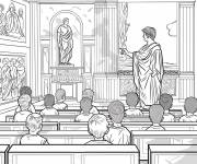 Coloriage Ecole romaine
