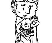 Coloriage Empereur romain chibi