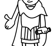Coloriage Empereur romain de cartoon