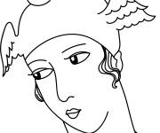 Coloriage Femme romaine simple