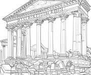 Coloriage Forum Romain gratuit